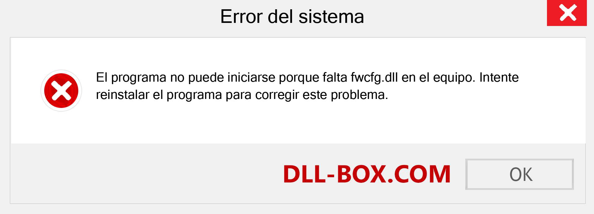 ¿Falta el archivo fwcfg.dll ?. Descargar para Windows 7, 8, 10 - Corregir fwcfg dll Missing Error en Windows, fotos, imágenes